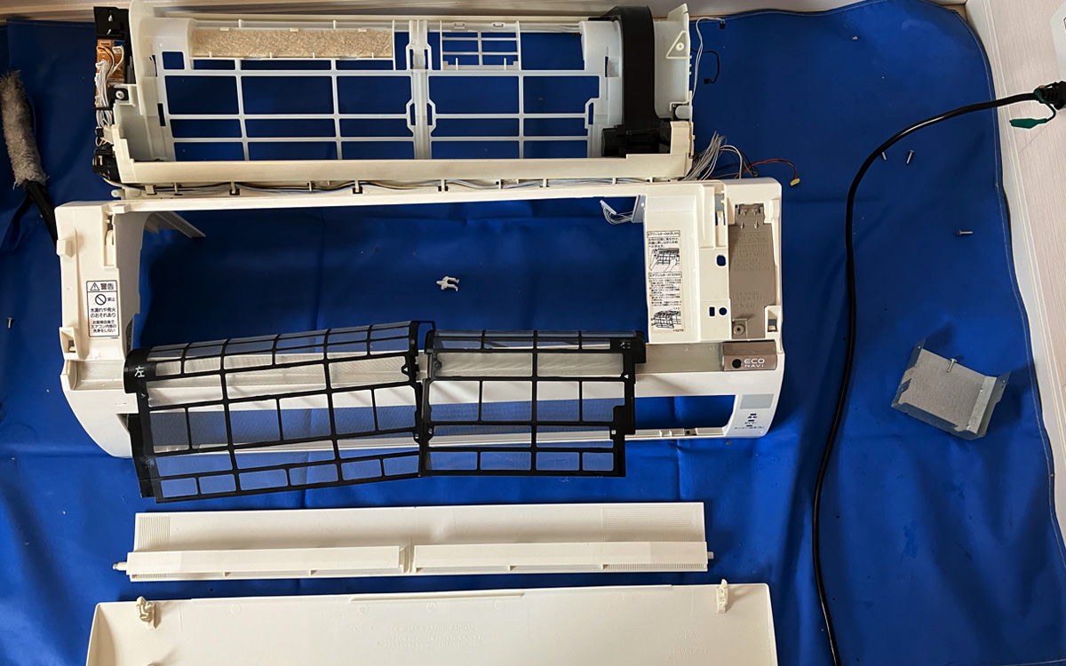 Panasonic製CS-EX221C-W（2011年）エアコンクリーニング（お掃除機能